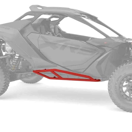 Защита порогов Rock (красная) BRP Maverick R